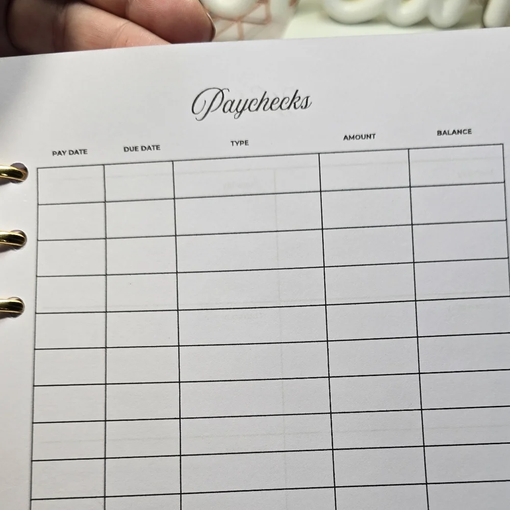 New Planner Inserts 12 Month -Made To Order